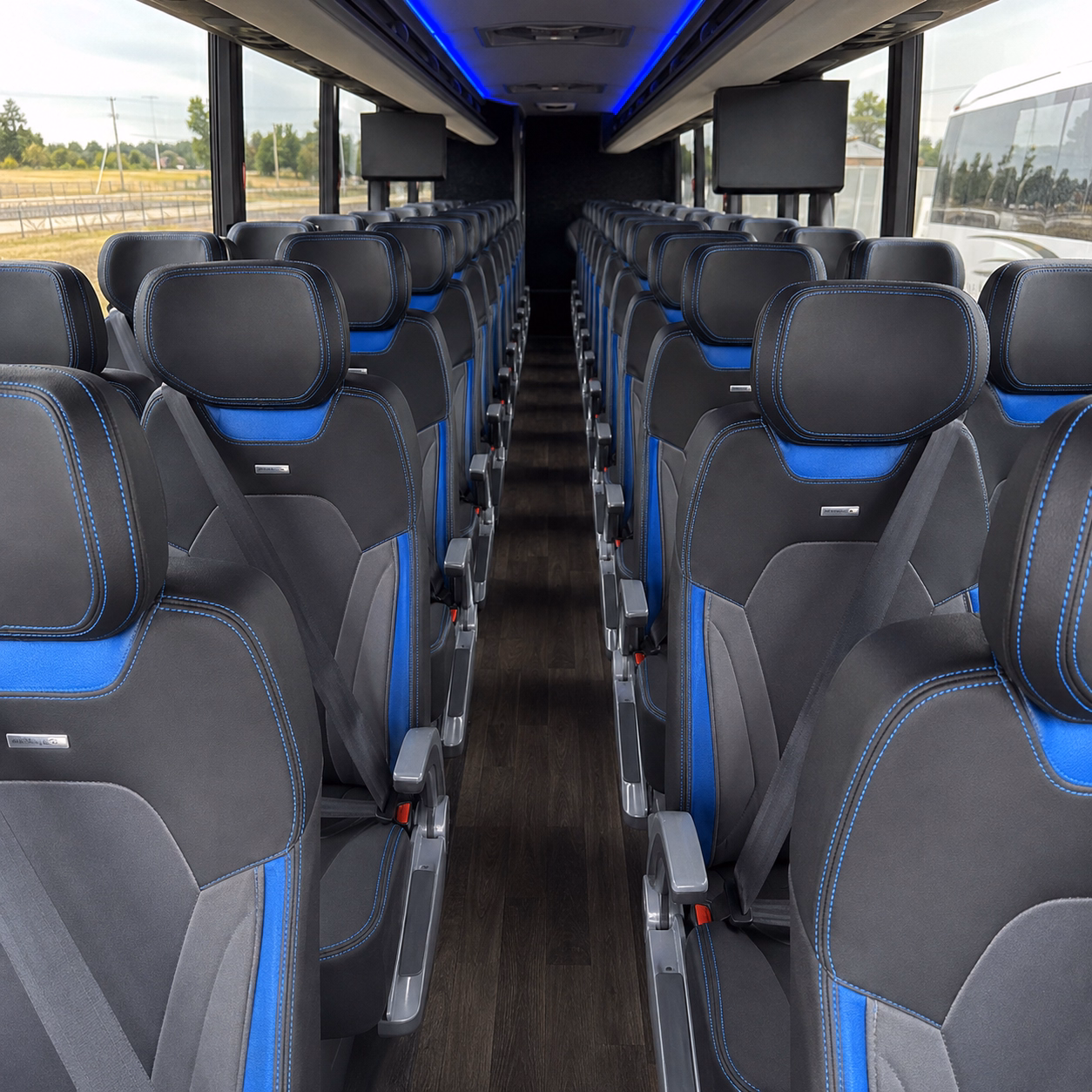 bridgewater township comfortable charter buses for government military personnel