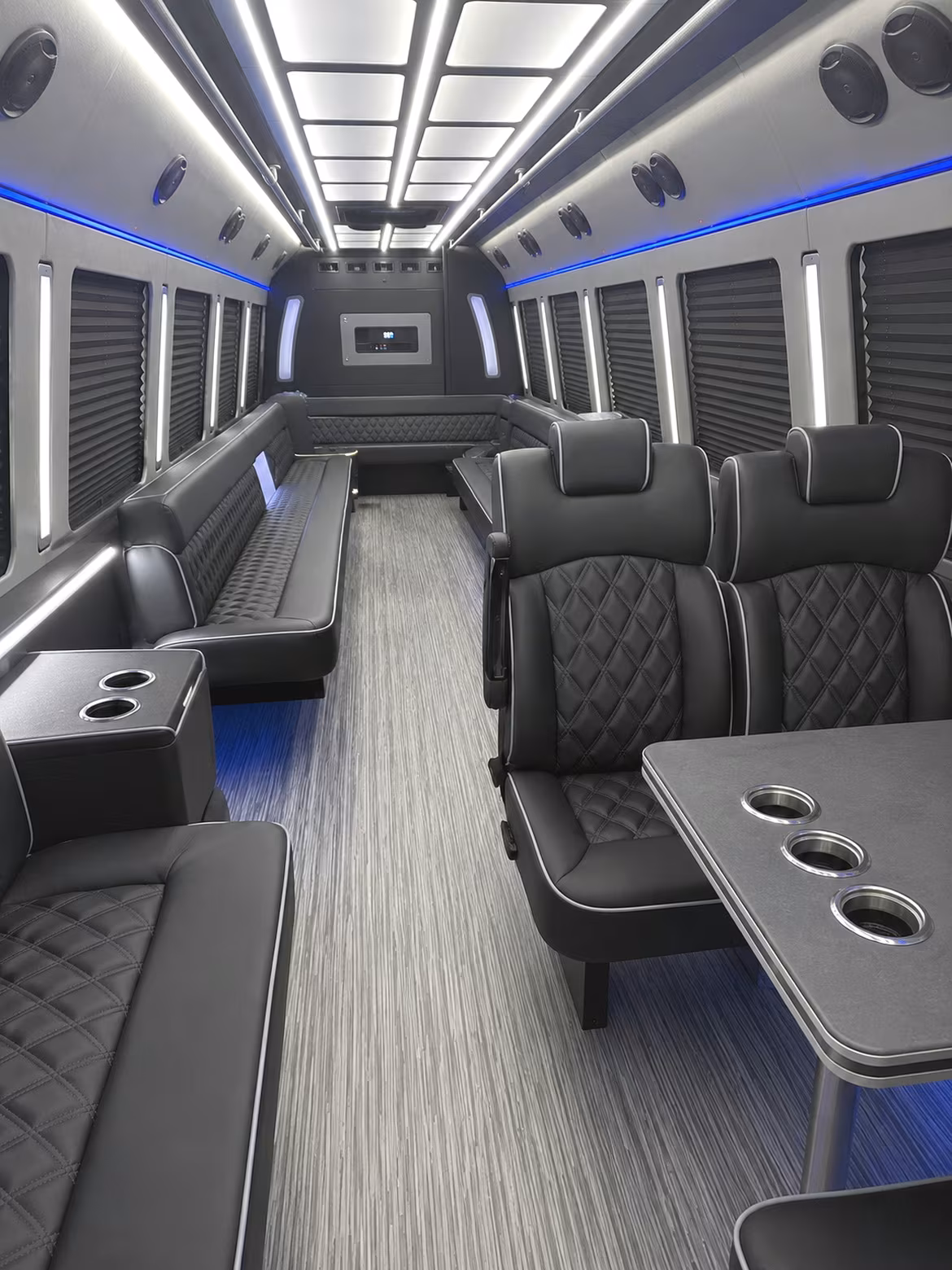 hackensack 25 passenger party bus inside