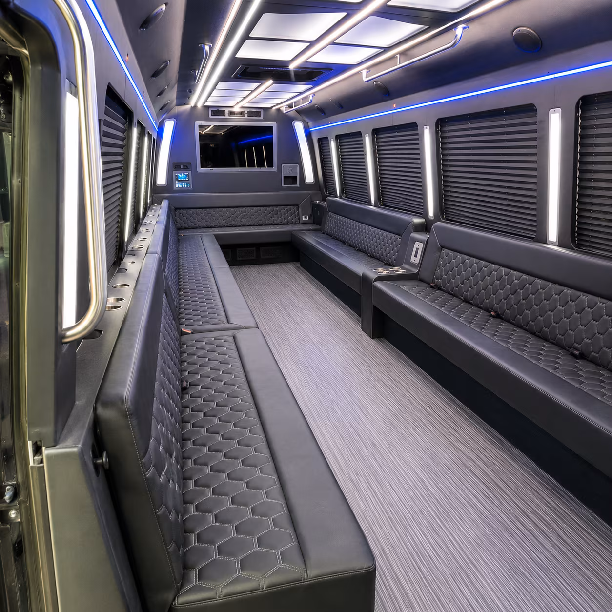 hackensack 40 passenger party bus interior