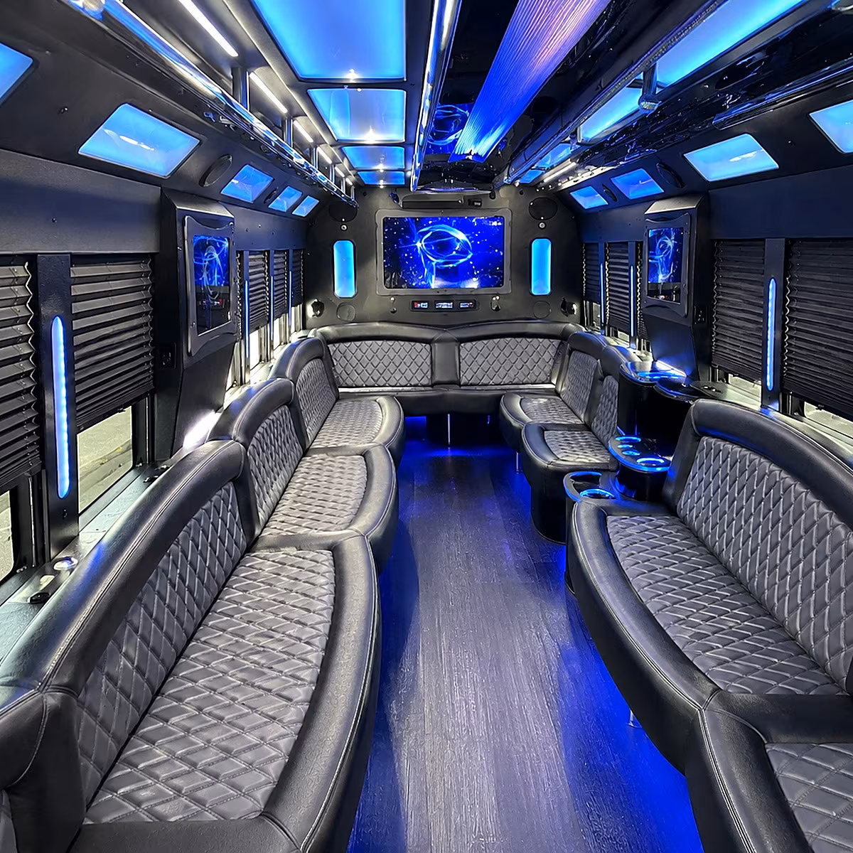 hackensack 50 passenger party bus interior