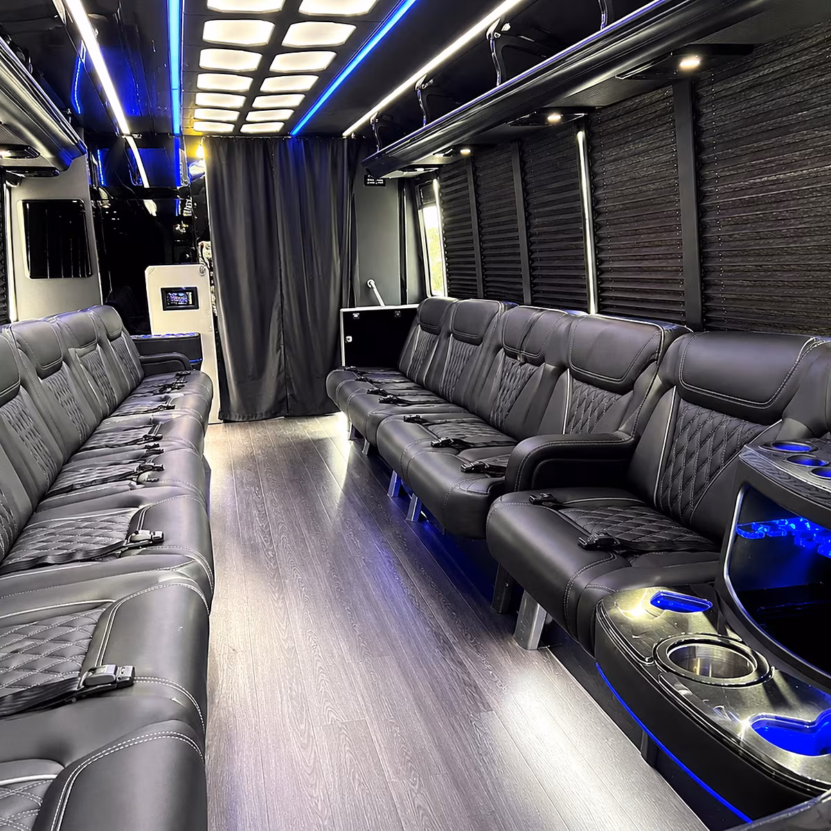hackensack party bus rental interior