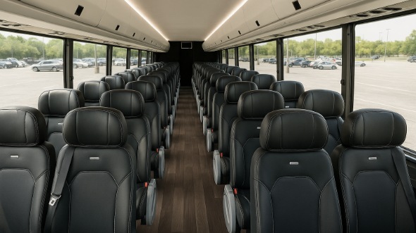 Interior of Charter Bus Company Hackensack's 18 Passenger Minibus in Hackensack