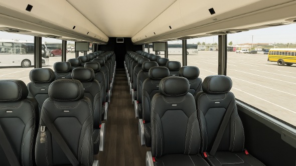 Interior of Charter Bus Company Hackensack's 20 Passenger Mini bus in Hackensack