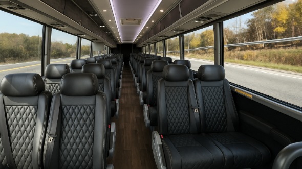 Interior of Charter Bus Company Hackensack's 25 Passenger Mini bus in Hackensack