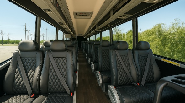Interior of Charter Bus Company Hackensack's 28 Passenger Mini bus in Hackensack
