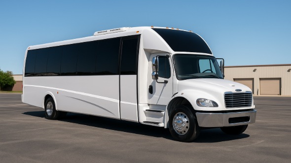 Exterior of Charter Bus Company Hackensack's 30 Passenger Minibus in Hackensack