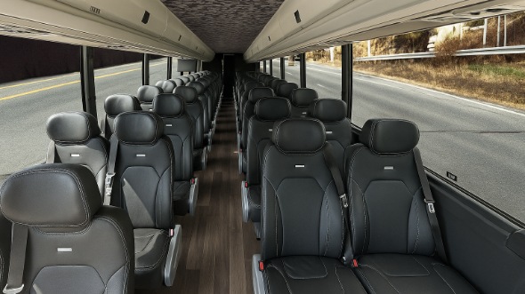 Interior of Charter Bus Company Hackensack's 35 Passenger Minibus in Hackensack