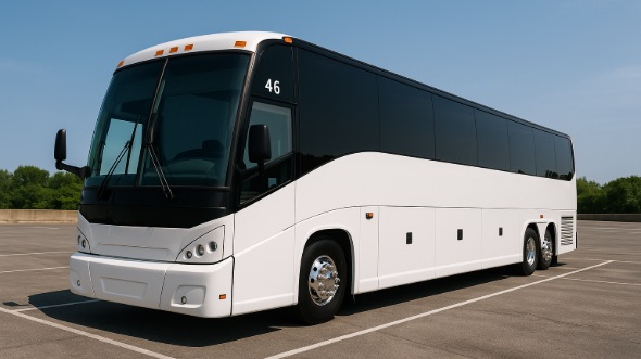 Exterior of Charter Bus Company Hackensack's 50 Passenger Charter Bus in Hackensack