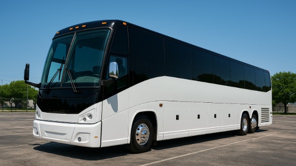 Exterior of Charter Bus Company Hackensack's 54 Passenger Charter Bus in Hackensack