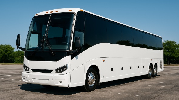 Exterior of Charter Bus Company Hackensack's 56 Passenger Charter Bus in Hackensack