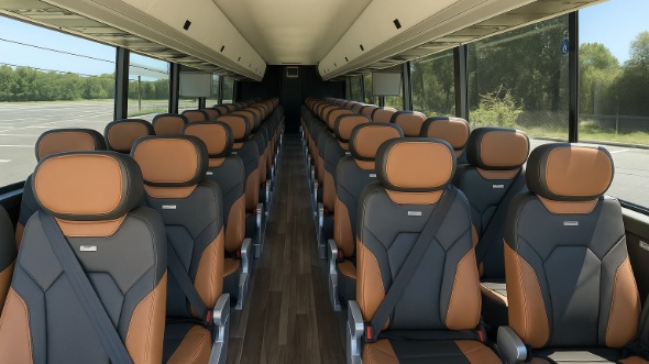 hackensack 50 passenger charter bus inside