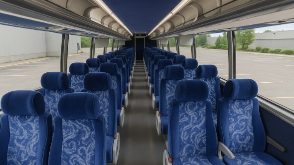 hackensack 54 passenger charter bus inside