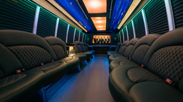 Interior of Charter Bus Company Hackensack's Party Bus in Hackensack