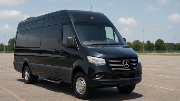 Exterior of Charter Bus Company Hackensack's Sprinter Van Rental With Driver in Hackensack
